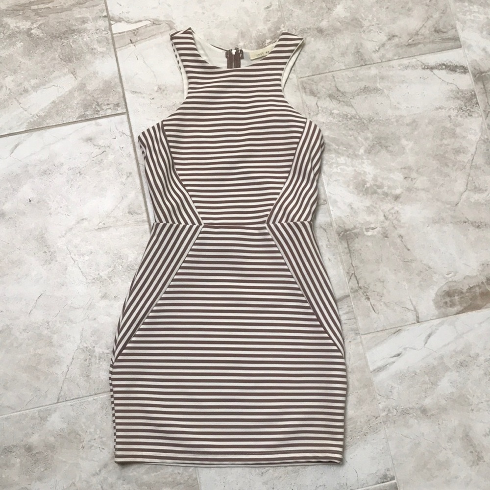 Fitted open back dress
